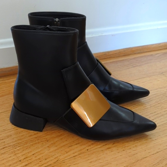Pointed black boots 7.5 - Picture 2 of 7